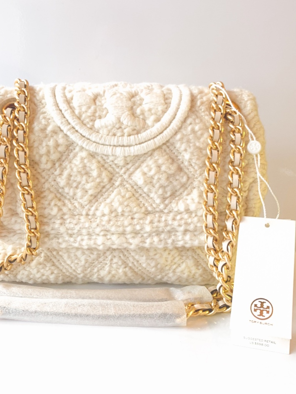 Tory Burch Fleming Small Soft Boucle Convertible Crossbody